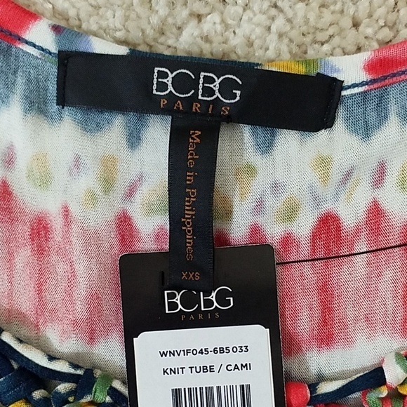 BCBG Paris~Women's Size XXS~Red Combo Shirt NWT. - Picture 4 of 11